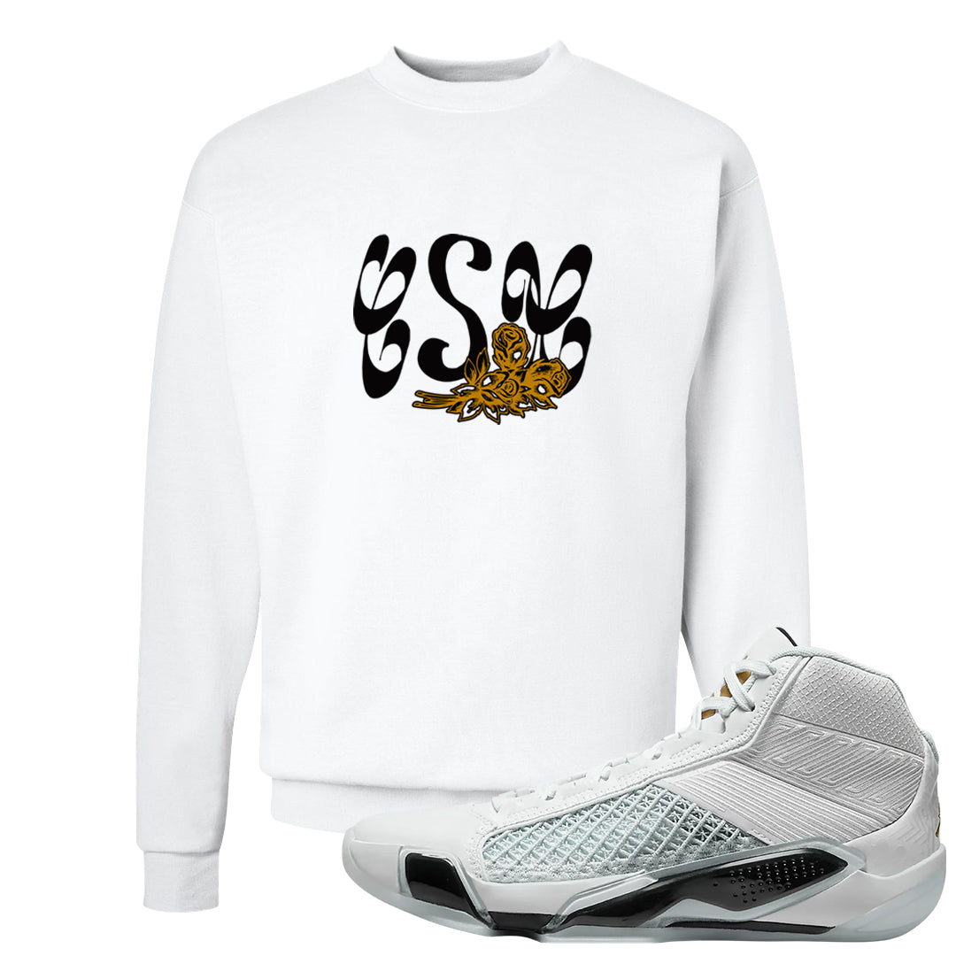 Colorless 38s Crewneck Sweatshirt | Certified Sneakerhead, White