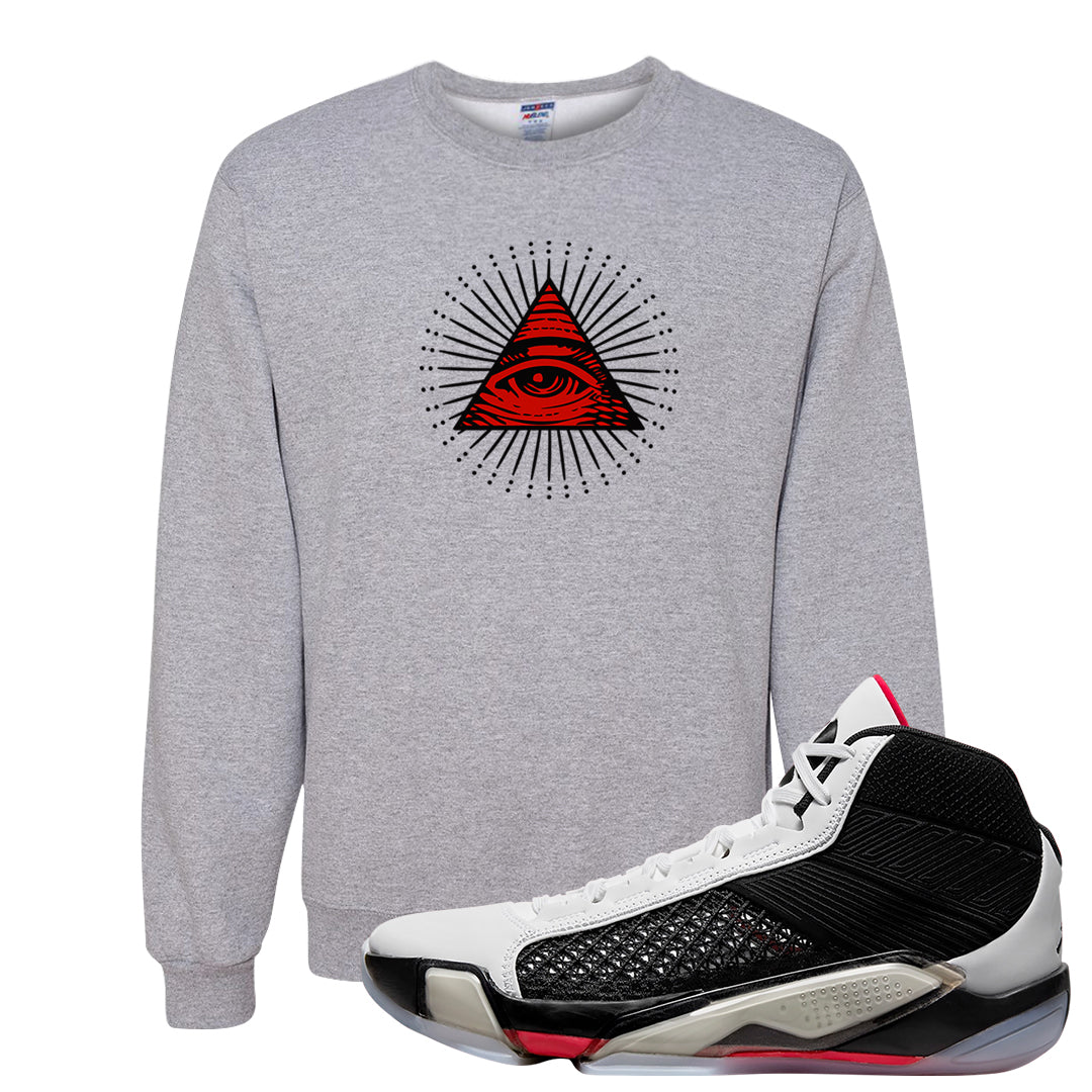 Fundamentals 38s Crewneck Sweatshirt | All Seeing Eye, Ash