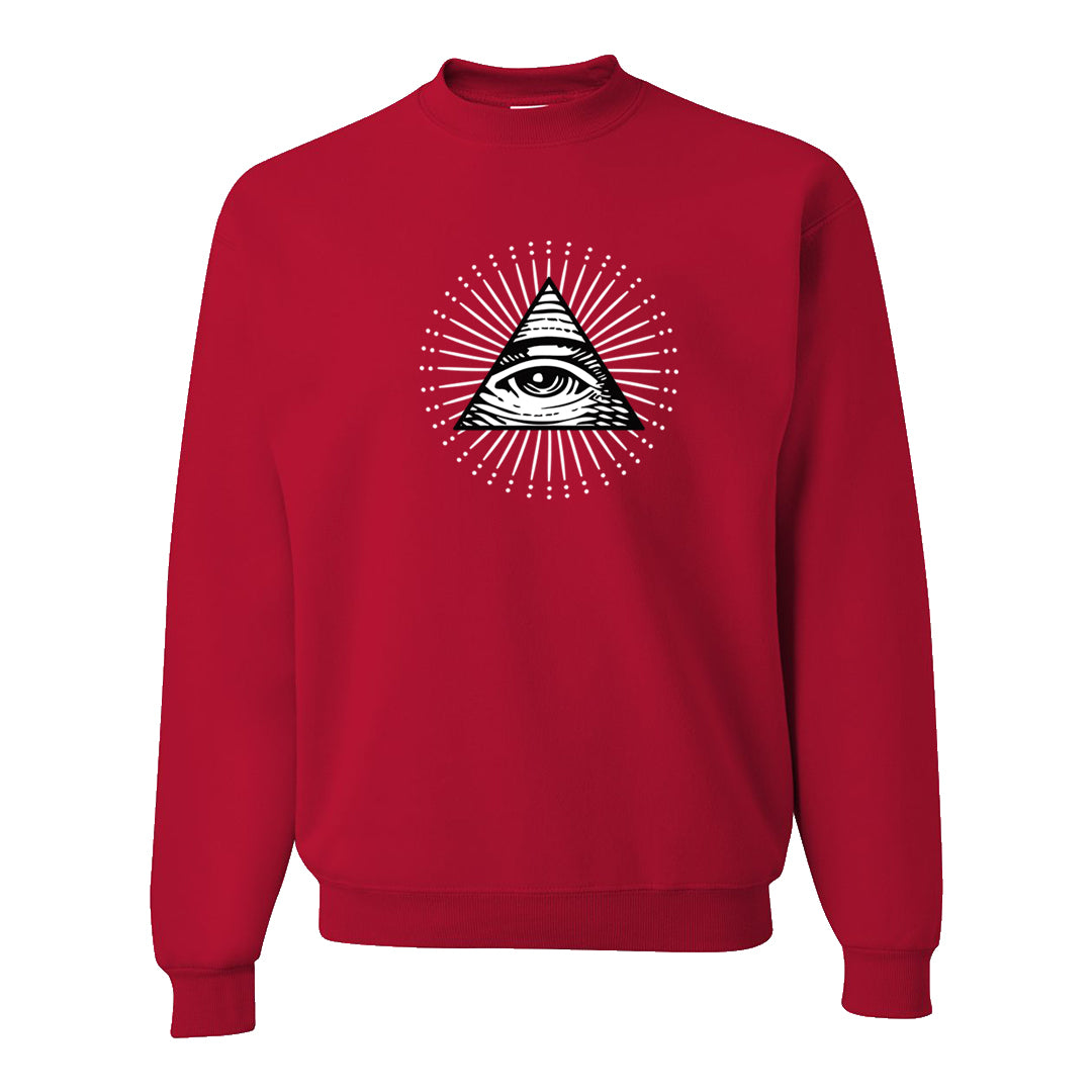 Fundamentals 38s Crewneck Sweatshirt | All Seeing Eye, Red