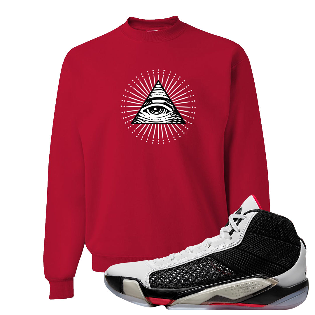 Fundamentals 38s Crewneck Sweatshirt | All Seeing Eye, Red