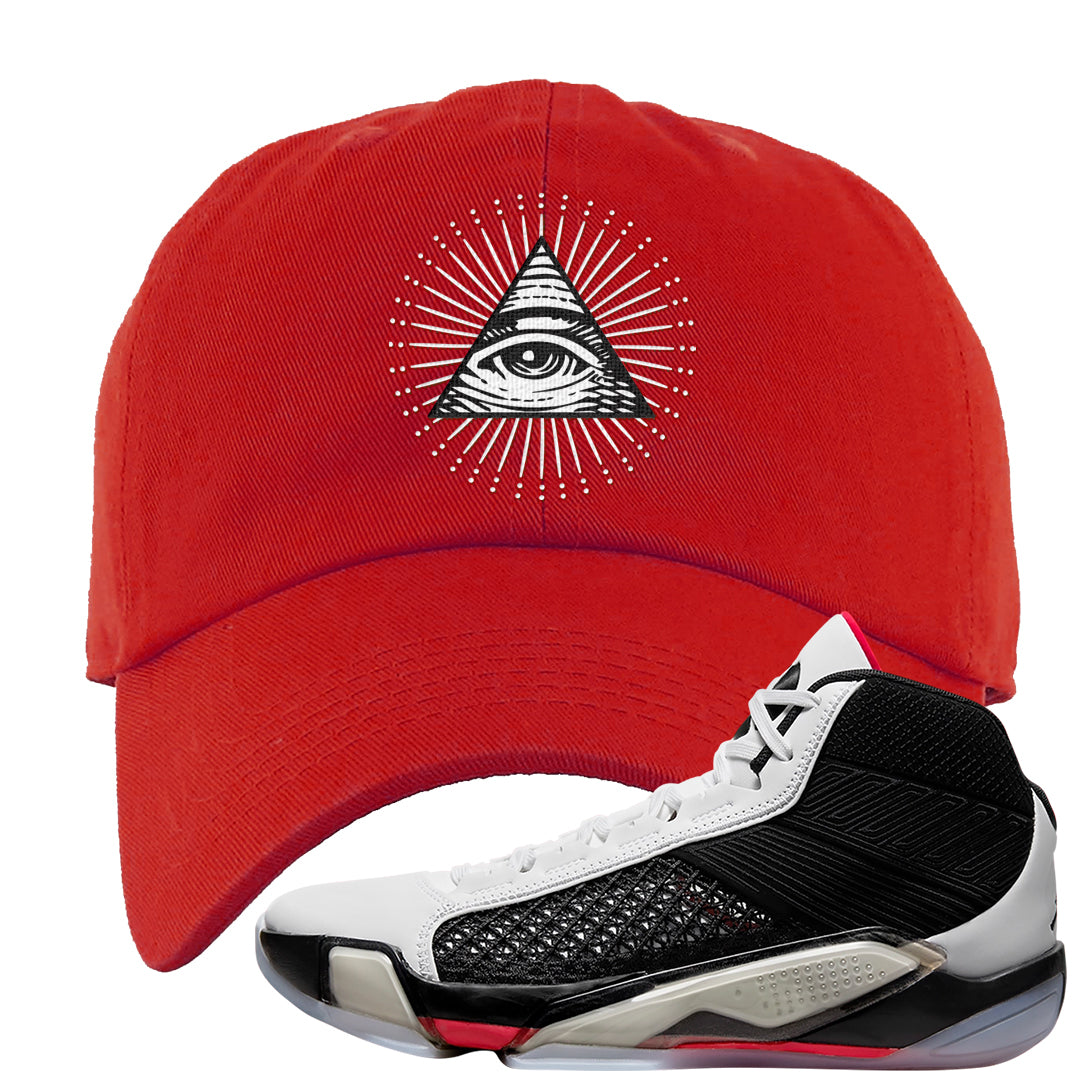 Fundamentals 38s Dad Hat | All Seeing Eye, Red