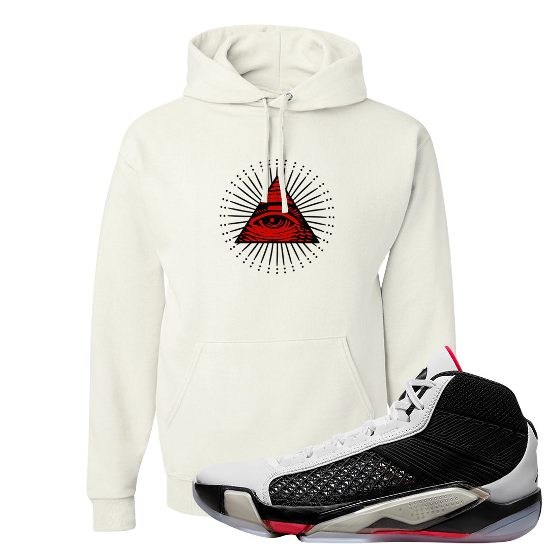 Fundamentals 38s Hoodie | All Seeing Eye, White