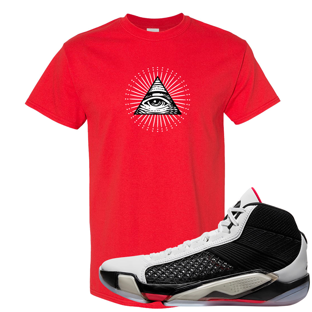 Fundamentals 38s T Shirt | All Seeing Eye, Red