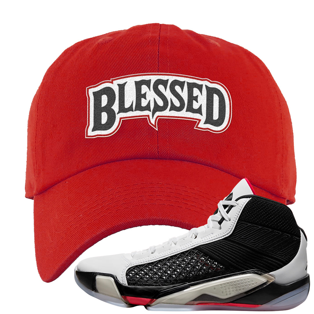 Fundamentals 38s Dad Hat | Blessed Arch, Red