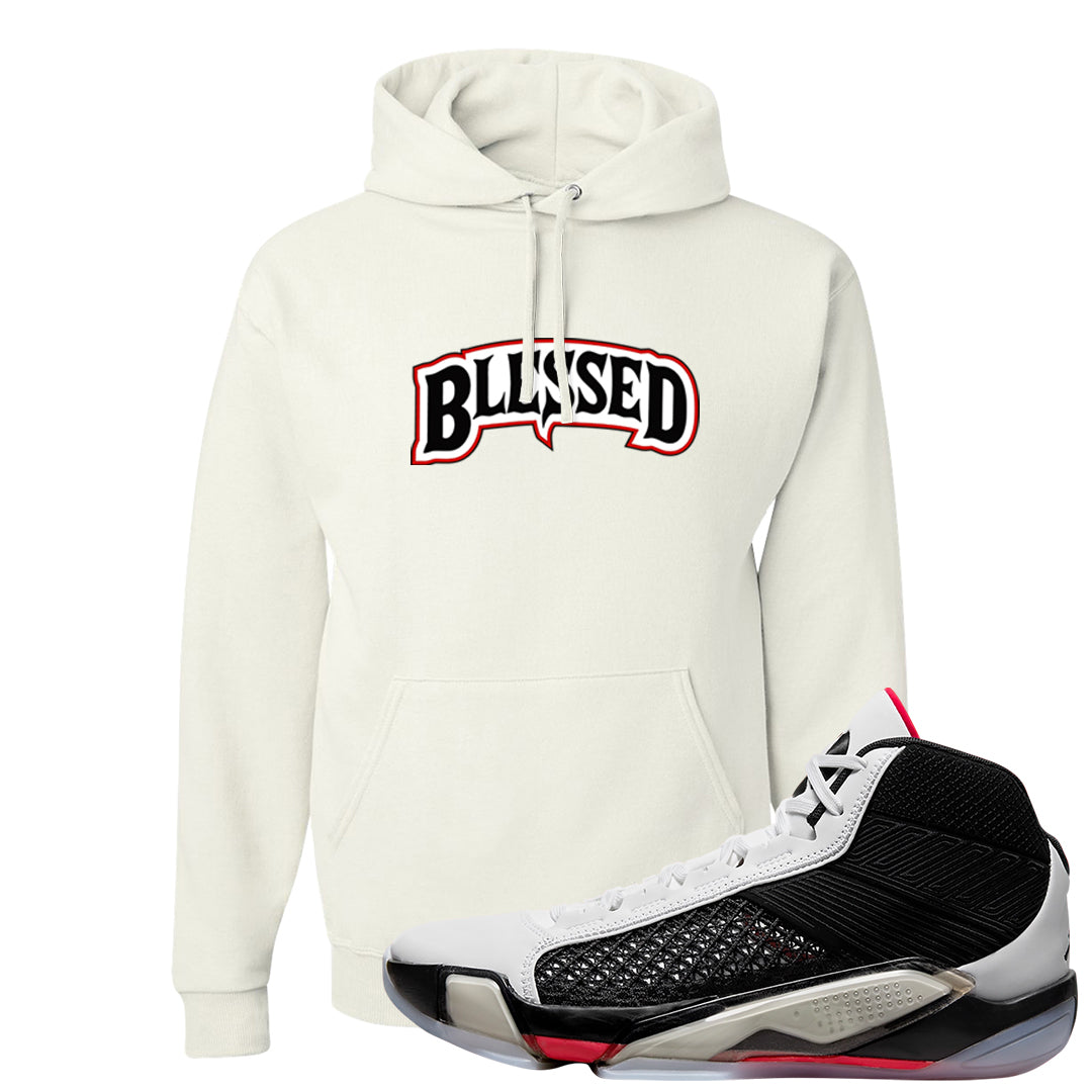 Fundamentals 38s Hoodie | Blessed Arch, White