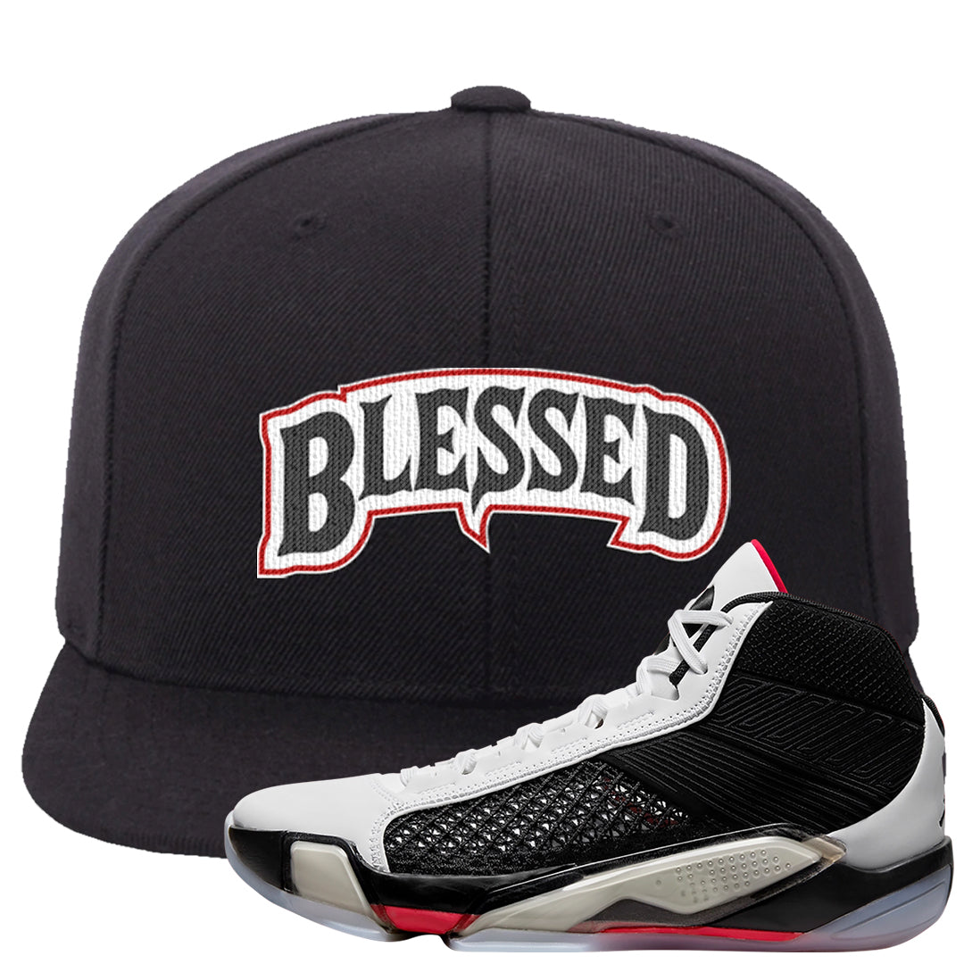 Fundamentals 38s Snapback Hat | Blessed Arch, Black