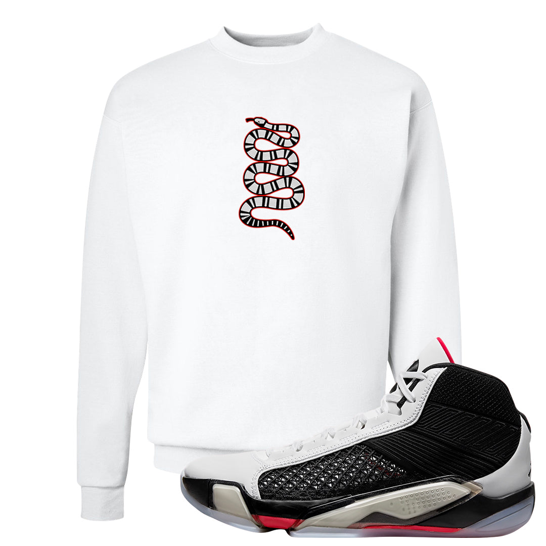 Fundamentals 38s Crewneck Sweatshirt | Coiled Snake, White