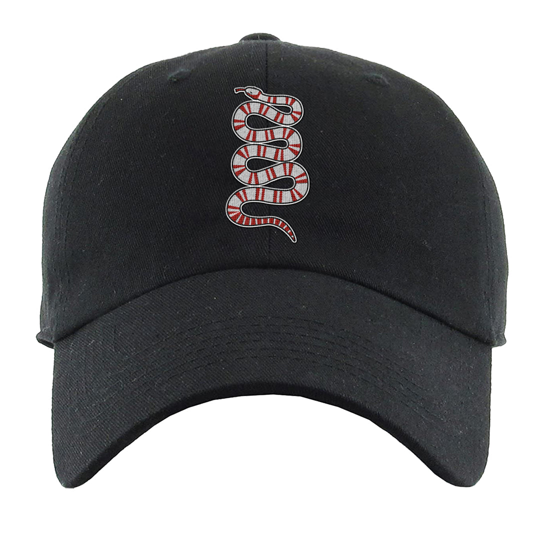 Fundamentals 38s Dad Hat | Coiled Snake, Black