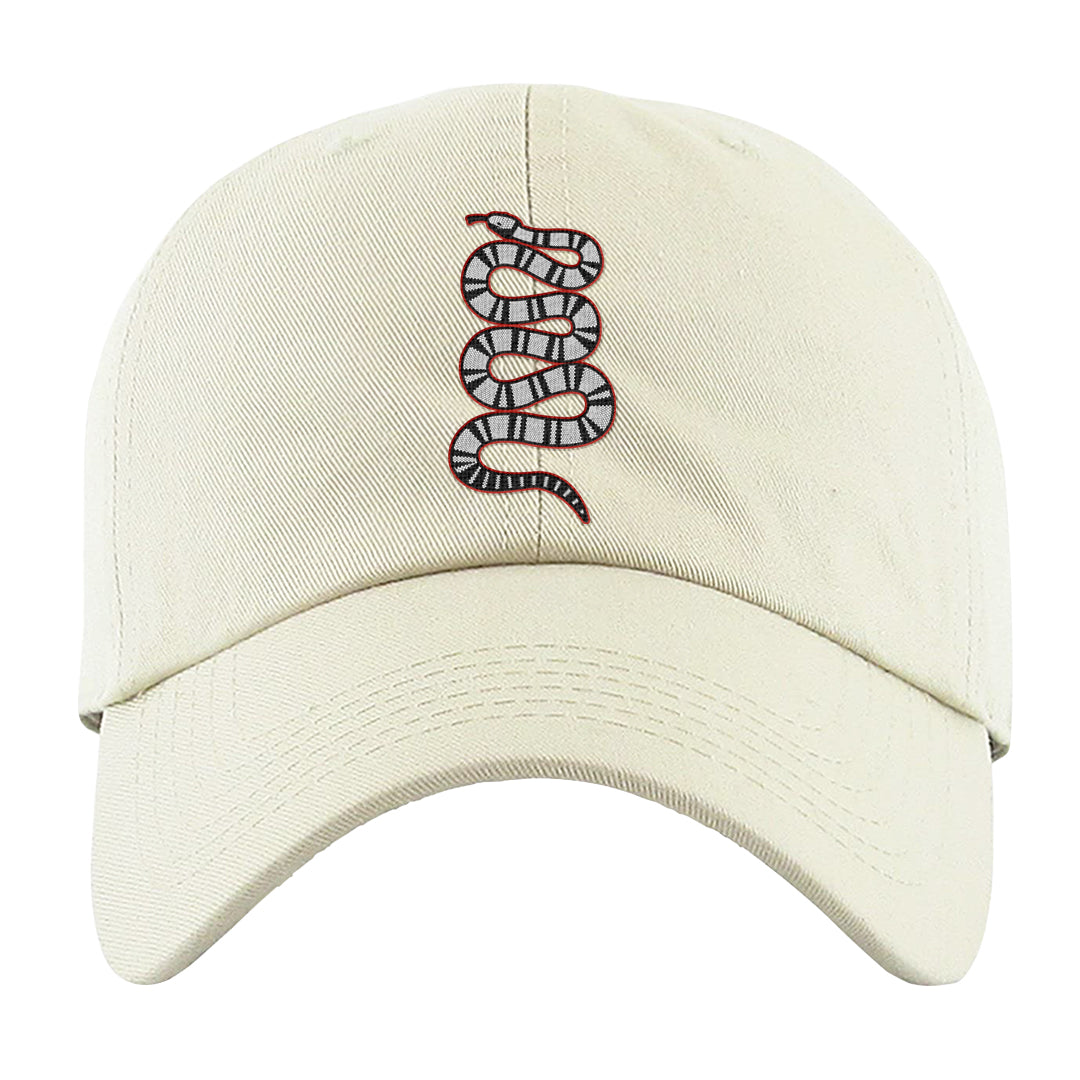 Fundamentals 38s Dad Hat | Coiled Snake, White