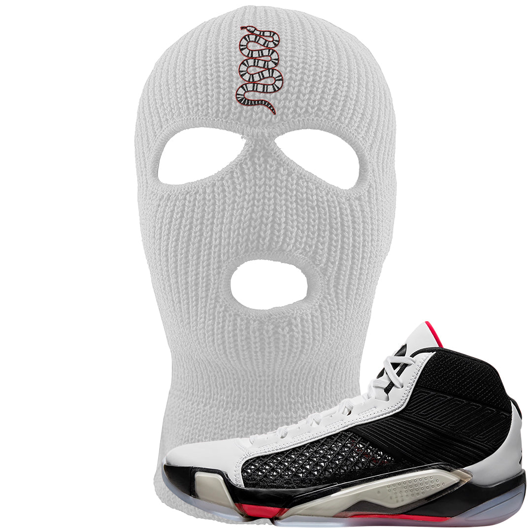 Fundamentals 38s Ski Mask | Coiled Snake, White