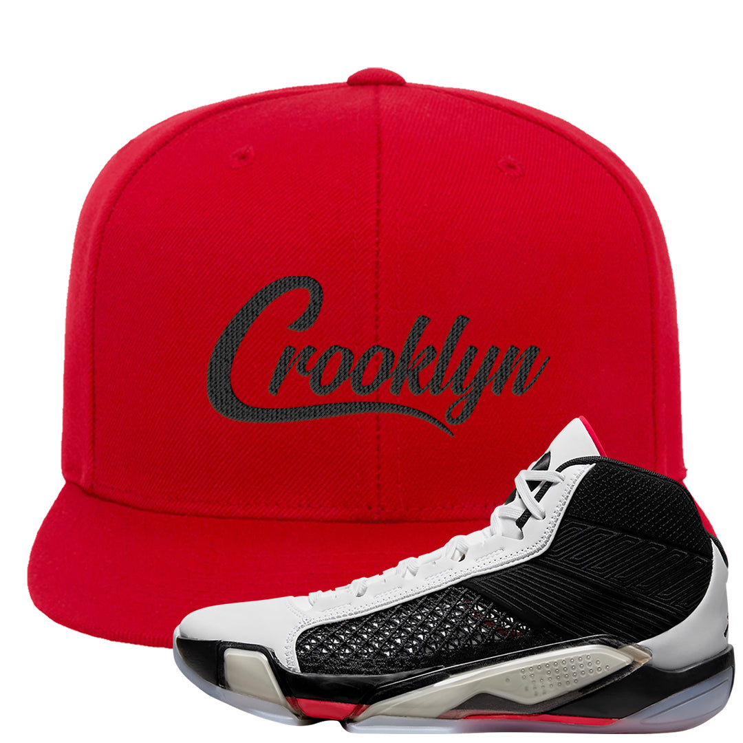Fundamentals 38s Snapback Hat | Crooklyn, Red
