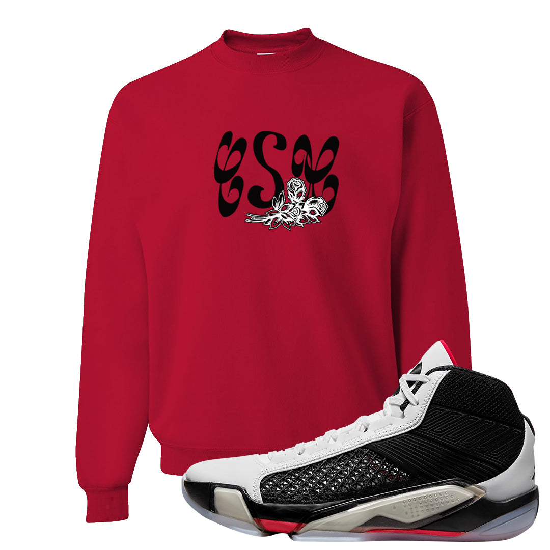Fundamentals 38s Crewneck Sweatshirt | Certified Sneakerhead, Red