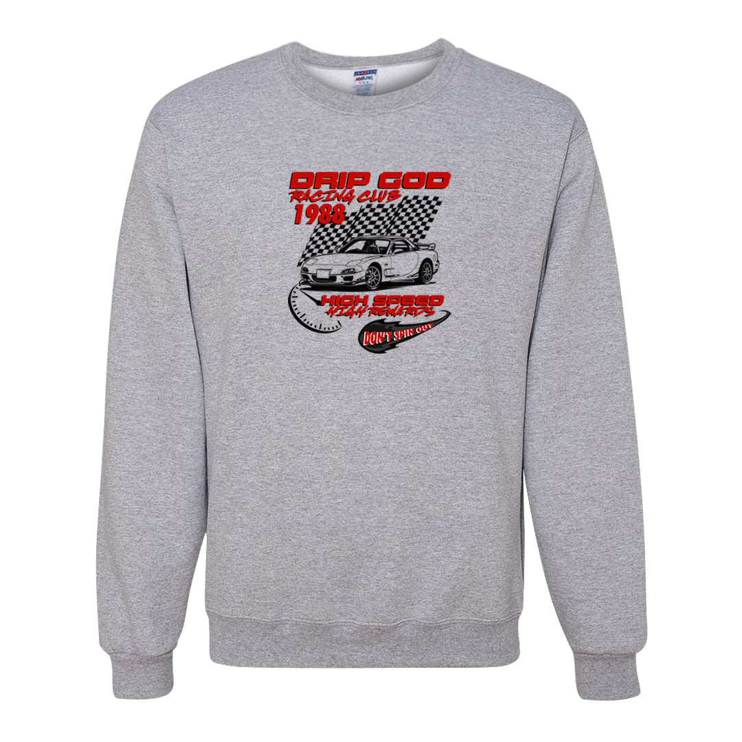 Fundamentals 38s Crewneck Sweatshirt | Drip God Racing Club, Ash