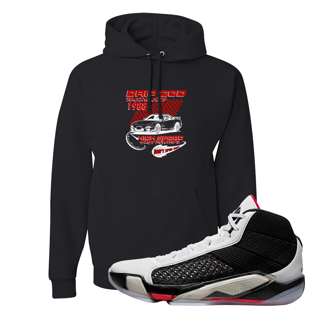 Fundamentals 38s Hoodie | Drip God Racing Club, Black