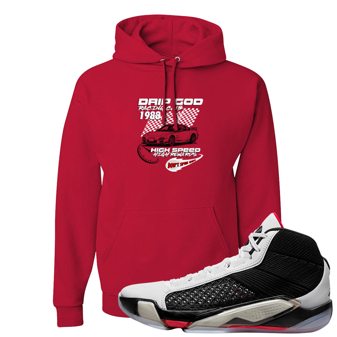 Fundamentals 38s Hoodie | Drip God Racing Club, Red