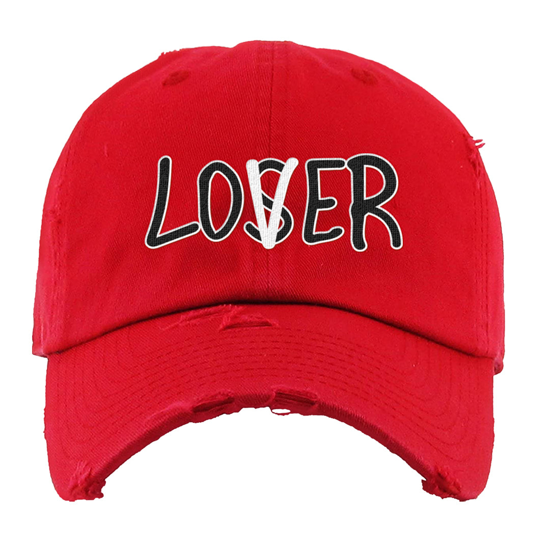 Fundamentals 38s Distressed Dad Hat | Lover, Red