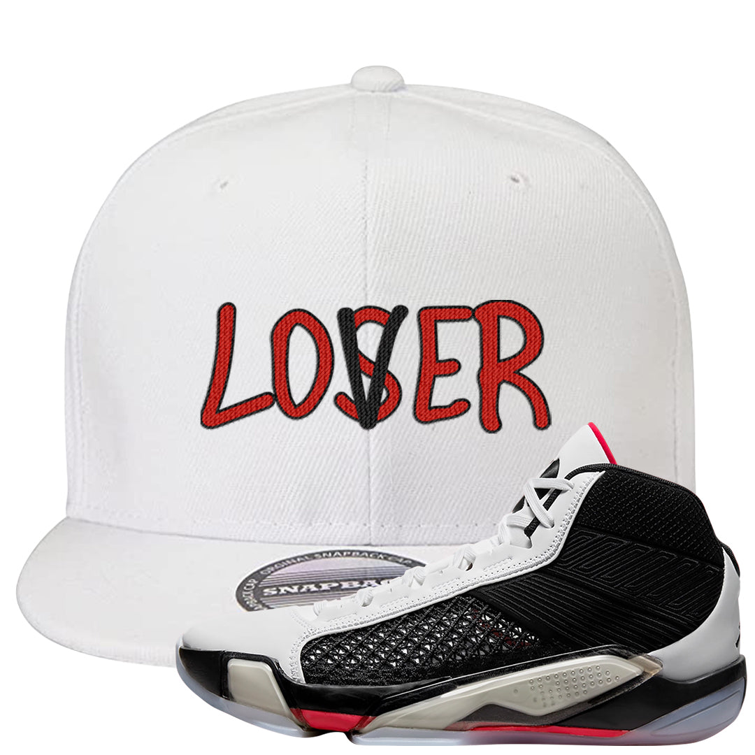 Fundamentals 38s Snapback Hat | Lover, White