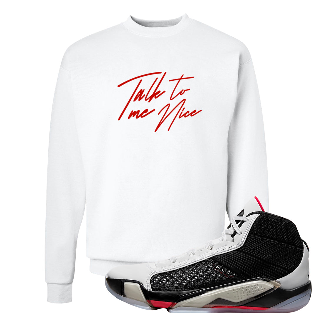 Fundamentals 38s Crewneck Sweatshirt | Talk To Me Nice, White