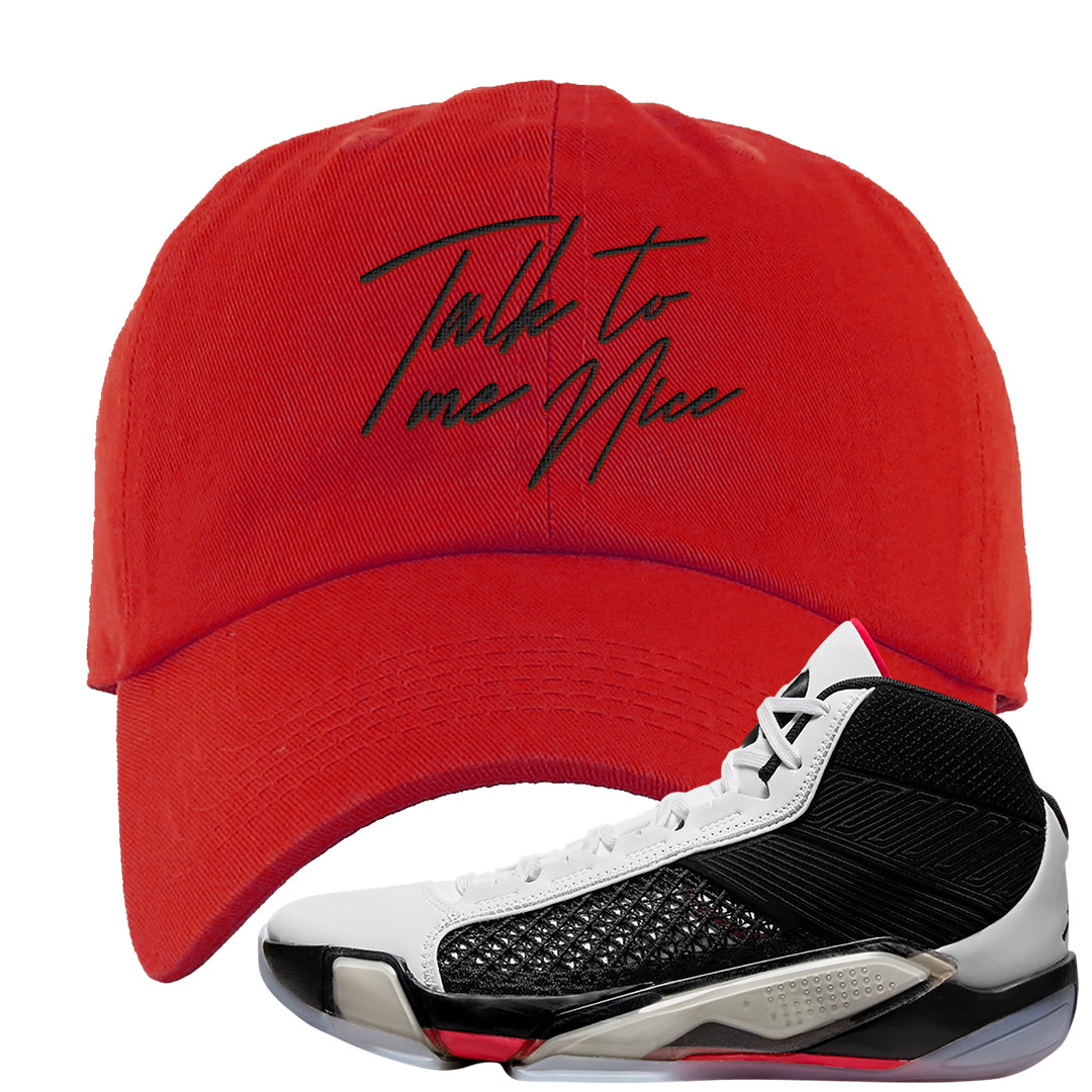 Fundamentals 38s Dad Hat | Talk To Me Nice, Red