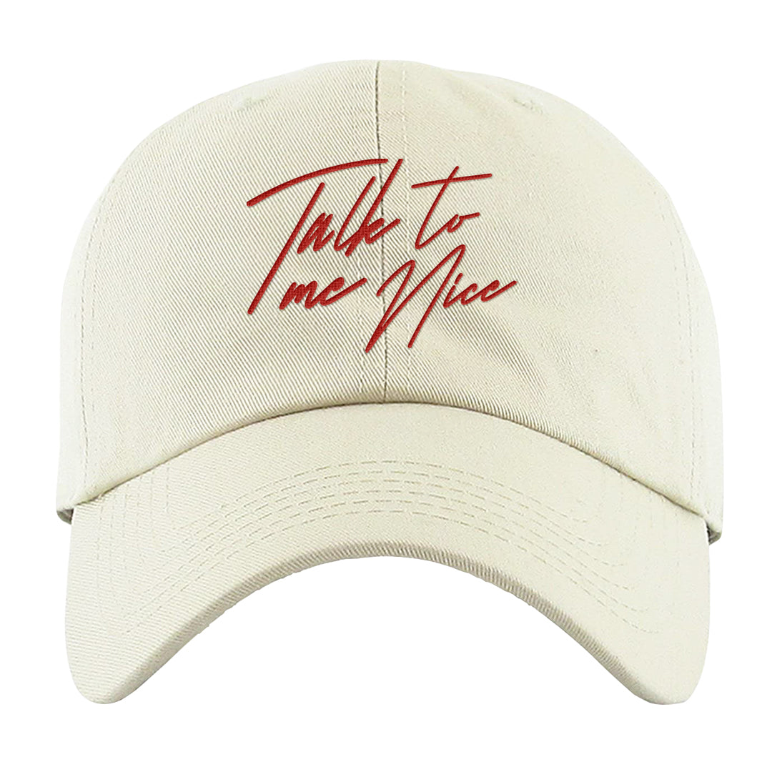 Fundamentals 38s Dad Hat | Talk To Me Nice, White