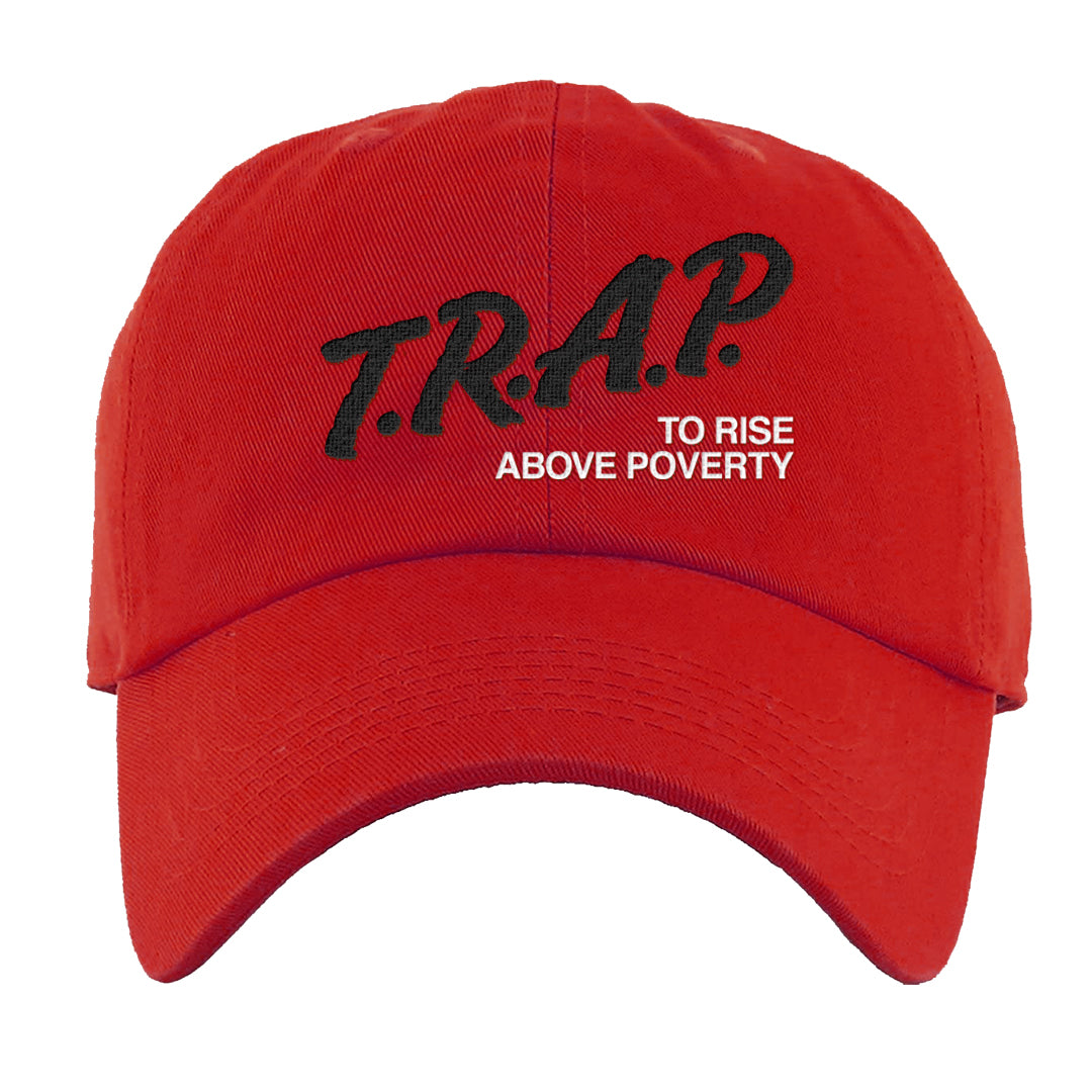 Fundamentals 38s Dad Hat | Trap To Rise Above Poverty, Red