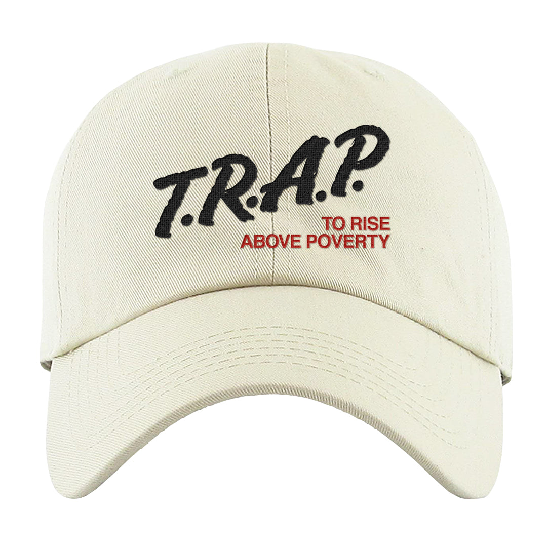 Fundamentals 38s Dad Hat | Trap To Rise Above Poverty, White