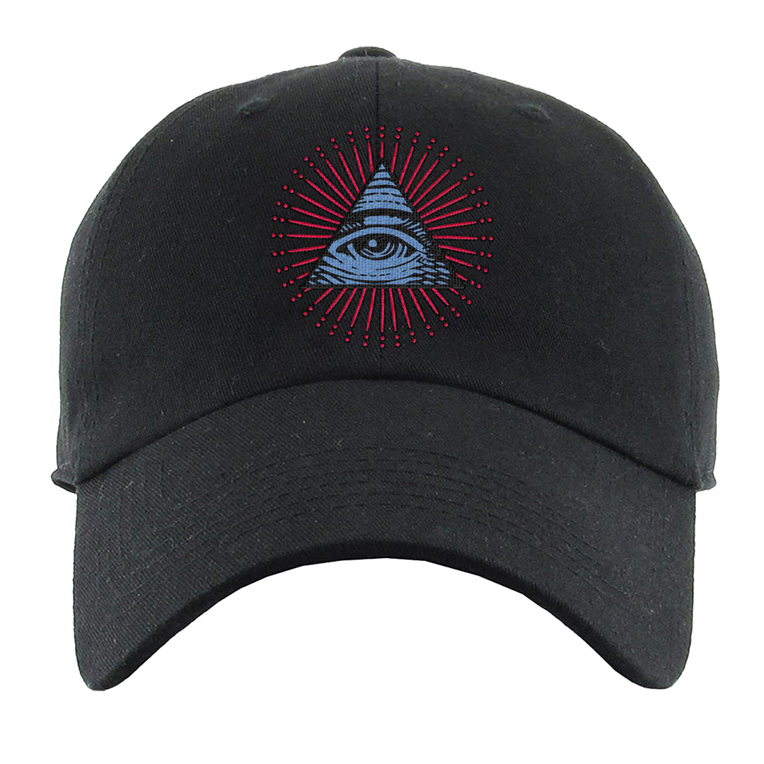 Fadeaway 38s Dad Hat | All Seeing Eye, Black