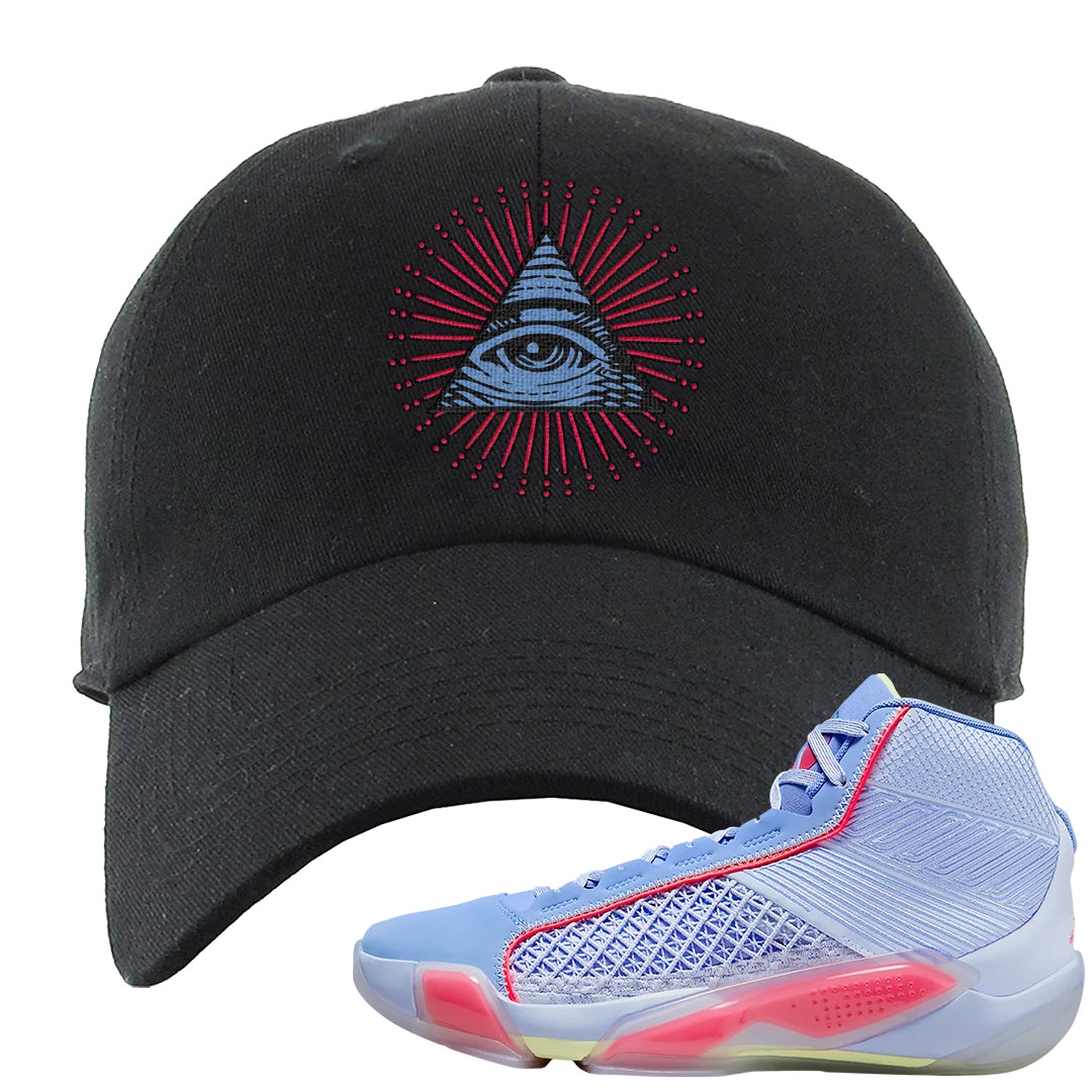 Fadeaway 38s Dad Hat | All Seeing Eye, Black