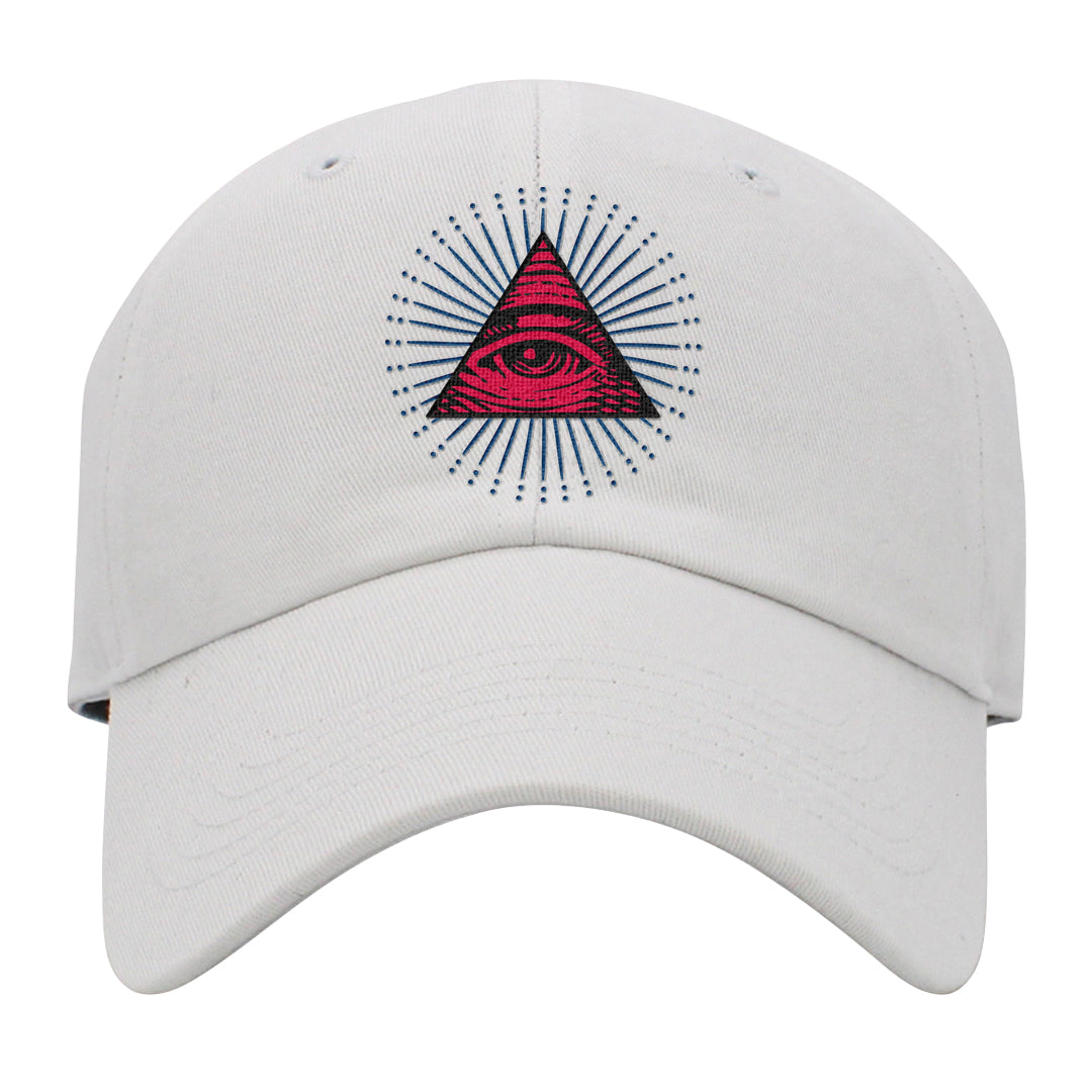 Fadeaway 38s Dad Hat | All Seeing Eye, White