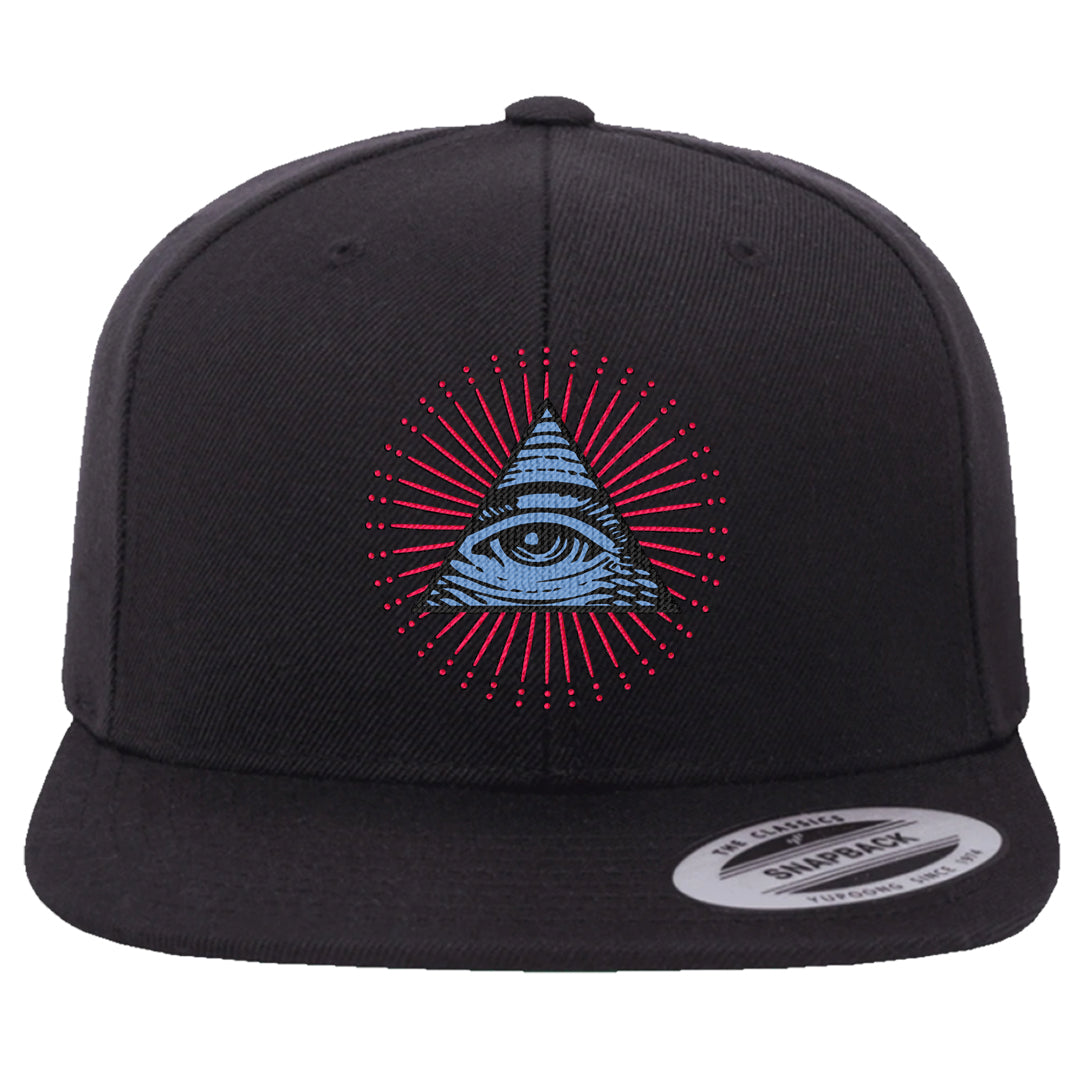 Fadeaway 38s Snapback Hat | All Seeing Eye, Black