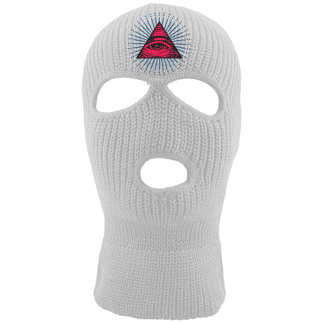 Fadeaway 38s Ski Mask | All Seeing Eye, White