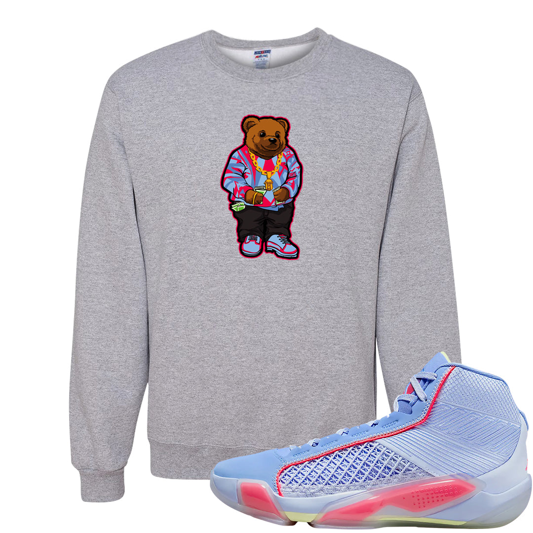 Fadeaway 38s Crewneck Sweatshirt | Sweater Bear, Ash