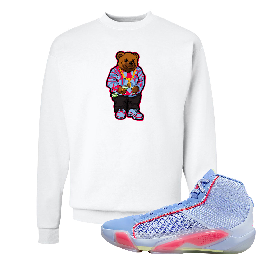 Fadeaway 38s Crewneck Sweatshirt | Sweater Bear, White