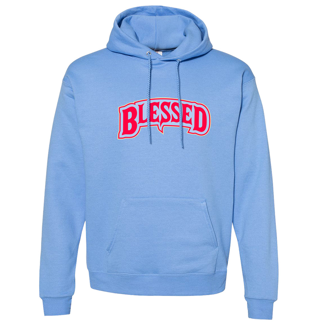 Fadeaway 38s Hoodie | Blessed Arch, Carolina Blue