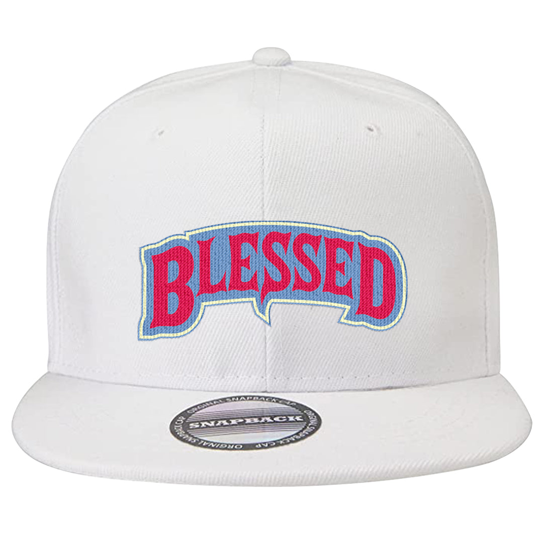 Fadeaway 38s Snapback Hat | Blessed Arch, White
