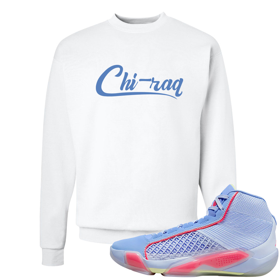 Fadeaway 38s Crewneck Sweatshirt | Chiraq, White