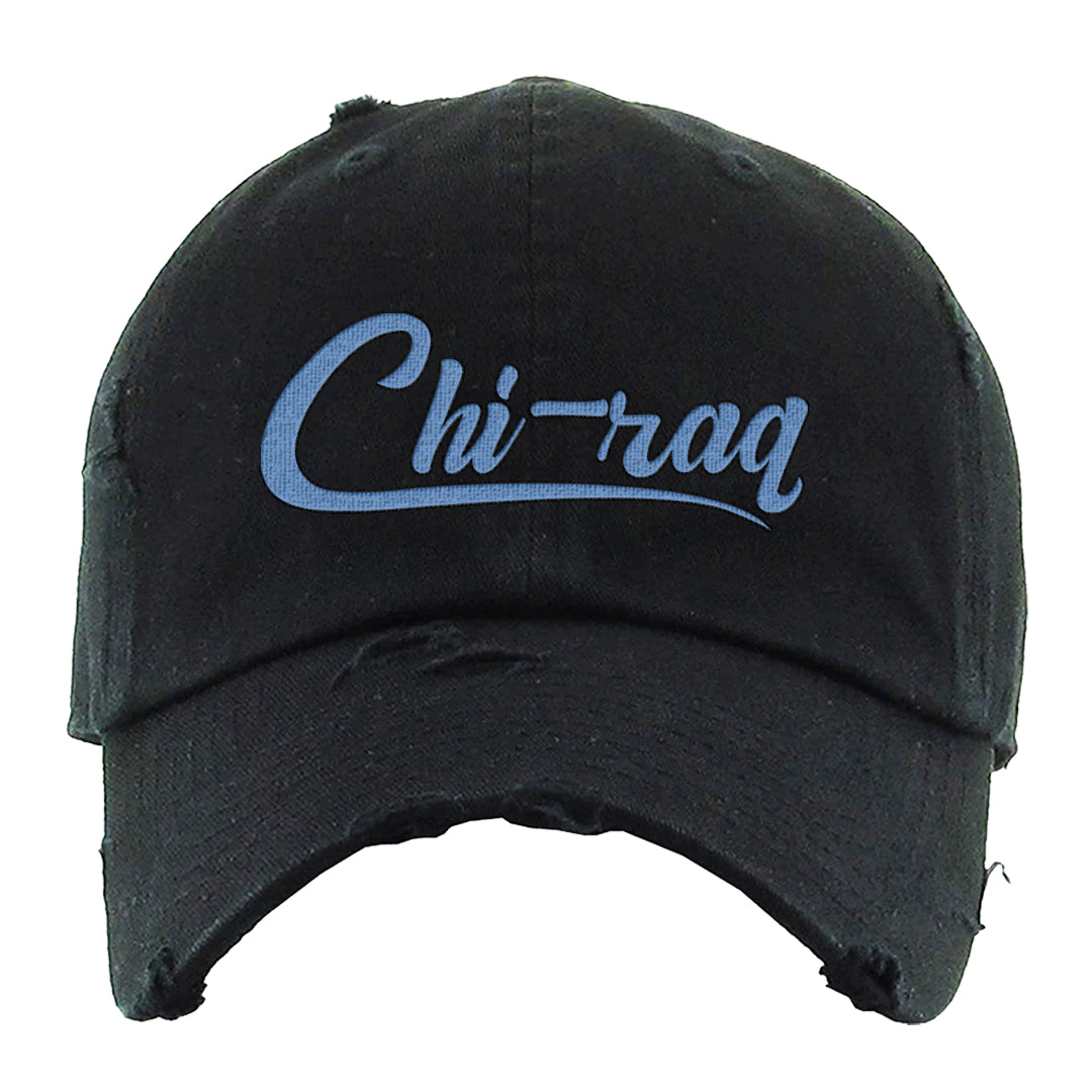 Fadeaway 38s Distressed Dad Hat | Chiraq, Black