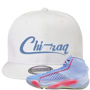 Fadeaway 38s Snapback Hat | Chiraq, White