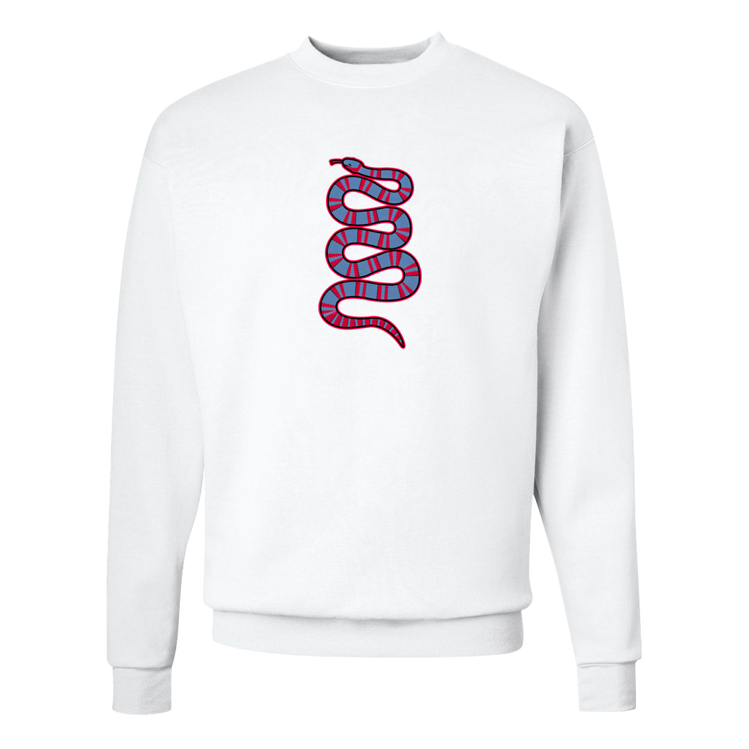Fadeaway 38s Crewneck Sweatshirt | Coiled Snake, White