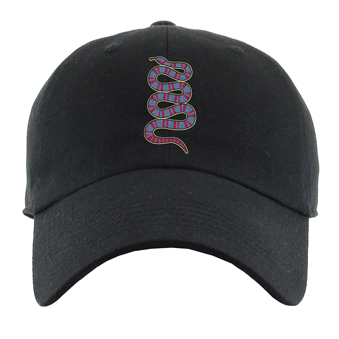 Fadeaway 38s Dad Hat | Coiled Snake, Black