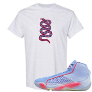 Fadeaway 38s T Shirt | Coiled Snake, Ash