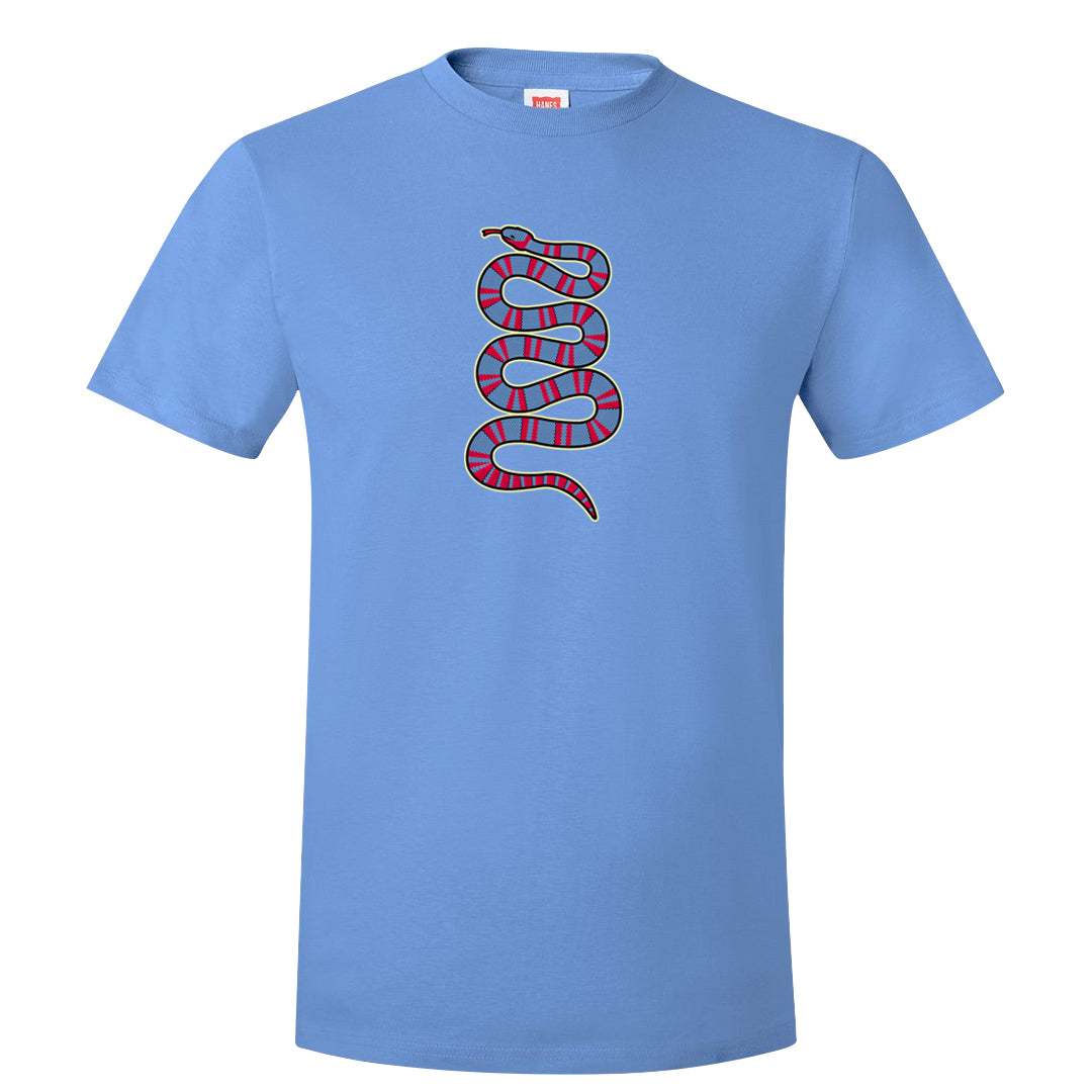 Fadeaway 38s T Shirt | Coiled Snake, Carolina Blue