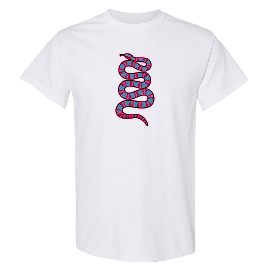 Fadeaway 38s T Shirt | Coiled Snake, White