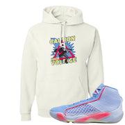 Fadeaway 38s Hoodie | Caution High Voltage, White