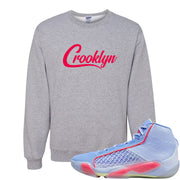 Fadeaway 38s Crewneck Sweatshirt | Crooklyn, Ash