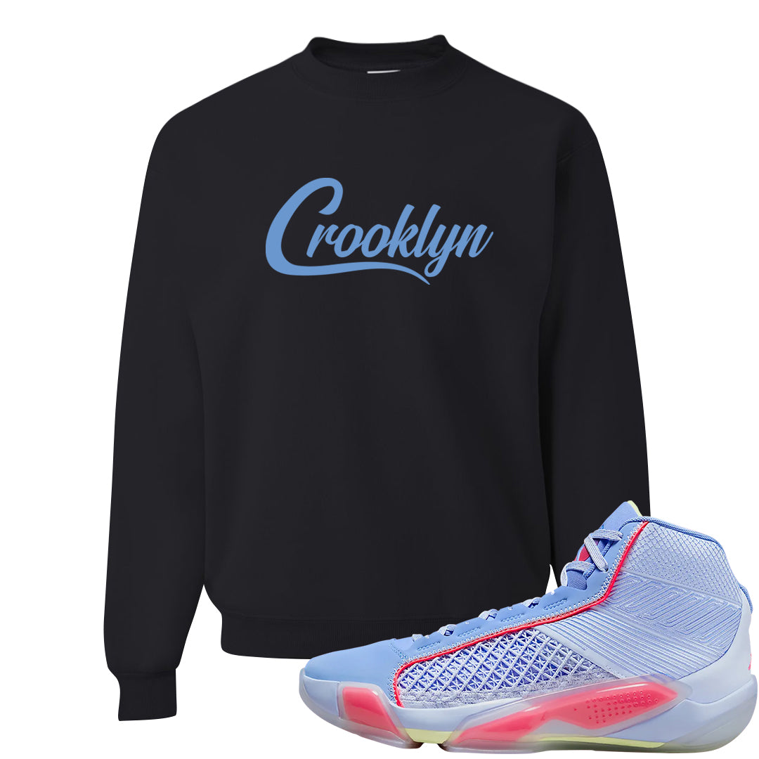 Fadeaway 38s Crewneck Sweatshirt | Crooklyn, Black