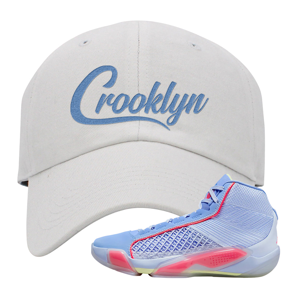 Fadeaway 38s Dad Hat | Crooklyn, White