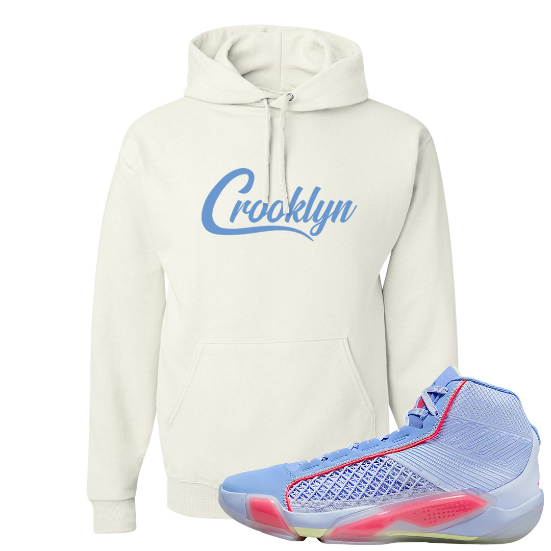 Fadeaway 38s Hoodie | Crooklyn, White