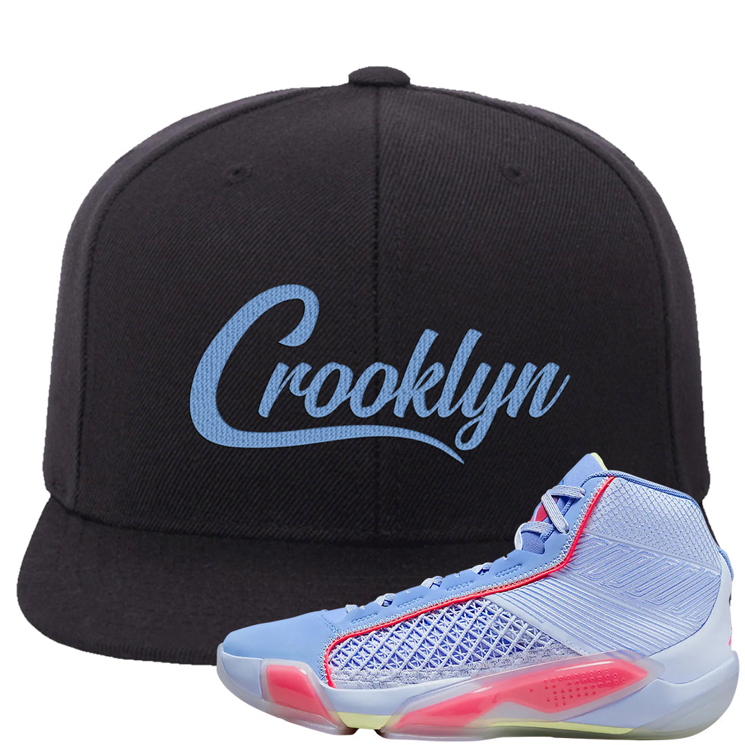 Fadeaway 38s Snapback Hat | Crooklyn, Black