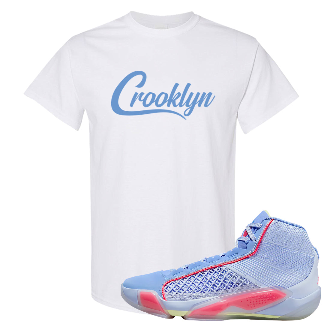 Fadeaway 38s T Shirt | Crooklyn, White